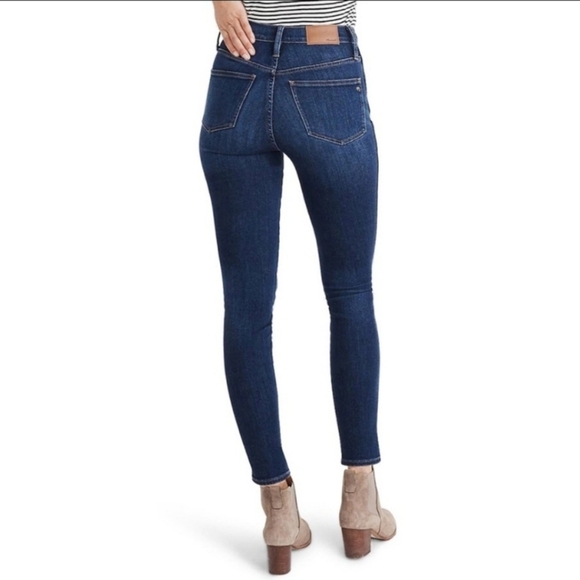 Madewell 9" Mid-Rise Skinny Blue Jeans size 29 - Picture 4 of 8